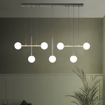 Eglo - Luster na sajli 7xE14/40W/230V zlatna/crna