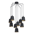 Eglo - Luster na sajli 9xE27/40W/230V crna