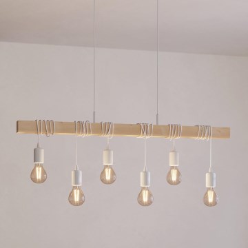Eglo - Luster na sajli TOWNSHEND 6xE27/60W/230V