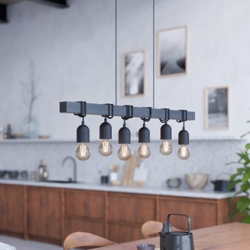 Eglo - Luster na sajli TOWNSHEND 6xE27/60W/230V