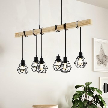 Eglo - Luster na sajli TOWNSHEND 6xE27/60W/230V