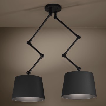 Eglo - Luster na šipci 2xE27/40W/230V crni