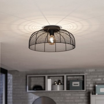 Eglo - Plafonska svetiljka 1xE27/40W/230V crna