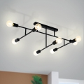 Eglo - Plafonski luster 8xE27/40W/230V, crni