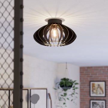 Eglo - Plafonsko svetlo 1xE27/40W/230V prečnik 38 cm crno