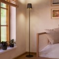 Eglo - Podna lampa 1xE14/7,5W/230V crna/smeđa