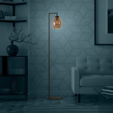 Eglo - Podna lampa 1xE27/40W/230V braon