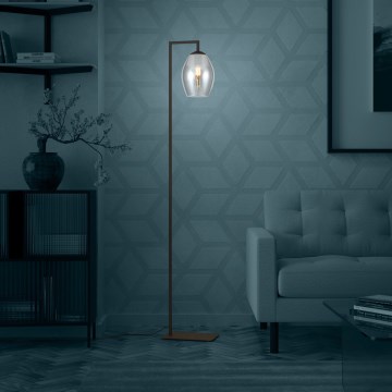 Eglo - Podna lampa 1xE27/40W/230V dimljena