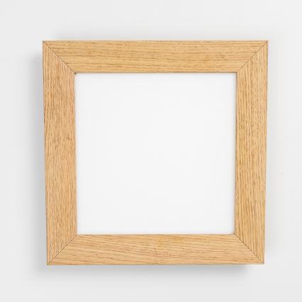 Eglo - LED RGBW prigušiva površinski montiran panel SALOBRENA-C WOOD LED/16W/230V 2700-6500K 34x34 cm braon + daljinski upravljač