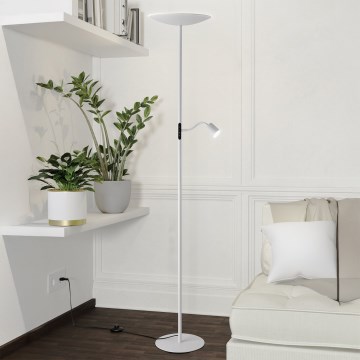 Eglo - prigušiva podna lampa LED/26,5W/230V + LED/4W bela