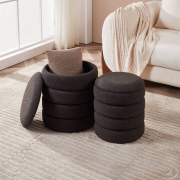 Eglo - SET 2x taburet, prečnik 33,5/40 cm, crne boje