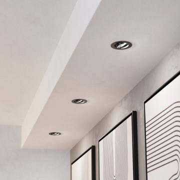 Eglo - Set 3x LED prigušiva ugradna plafonska svetiljka LED/6,4W/230V Ø 8,8 cm crna