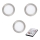 Eglo - SET 3x LED prigušiva ugradna svetla TINUS LED/17W/230V + daljinski upravljač