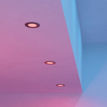 Eglo - SET 3xLED RGBW prigušiva kupatilska ugradna plafonska svetiljka LED/2,8W/230V 2700-6500K Ø 8,8cm IP44 mat hrom