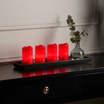 Eglo - SET 4x LED božićna dekoracija ADVENT LED/0,18W/2xCR2032 + daljinski upravljač