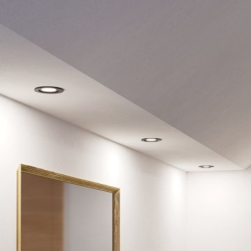 Eglo - Set od 3 LED ugradna kupatilska spot svetla 1xGU10/4,5W/230V IP44 crna