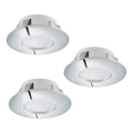 Eglo - SET od 3 LED ugradnih svetala PINEDA LED/6W/230V