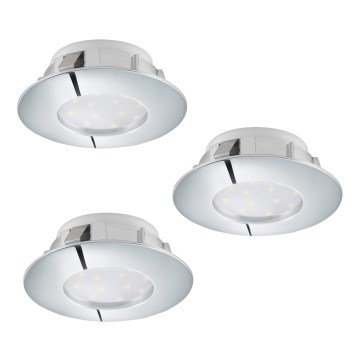 Eglo - SET od 3 LED ugradnih svetala PINEDA LED/6W/230V