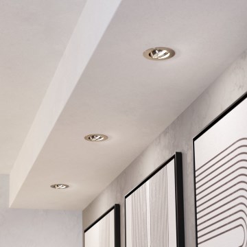 Eglo - SET od 3 prigušiva LED ugradne svetiljke LED/6,4W/230V pr. 8,8 cm mat hrom