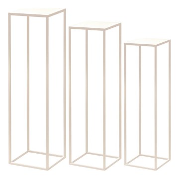 Eglo - SET od 3 stalaka za cveće, krem boje