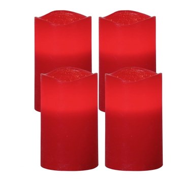 Eglo - Set od 4x LED božićnih dekoracija LED/0,066W/3xAAA crvena