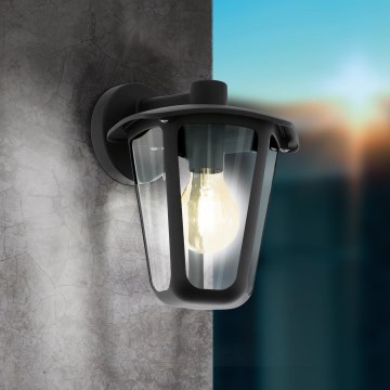 Eglo - Spoljašnja zidna lampa 1xE27/60W/230V crna IP44