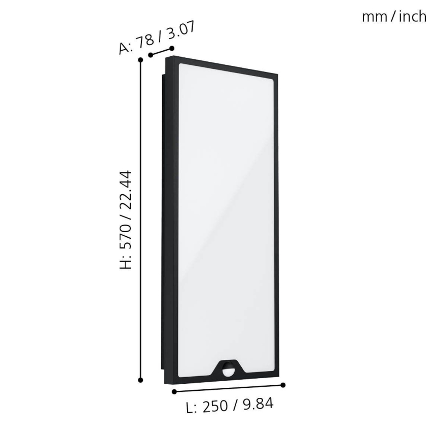 Eglo - Spoljno plafonsko LED svetlo sa senzorom CASAZZA LED/18,5W/230V IP44