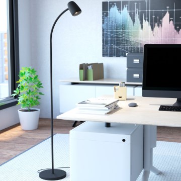 Eglo - Stojeća lampa 1xE14/18W/230V crna