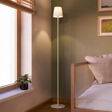 Eglo - Stojeća lampa 1xE14/7,5W/230V krem/bela
