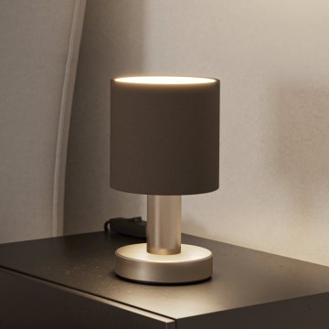 Eglo - Stona lampa 1xE14/40W/230V braon/mat hrom