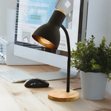 Eglo - Stona lampa 1xE27/40W/230V crna