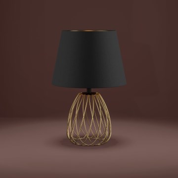 Eglo - Stona lampa 1xE27/40W/230V crna/zlatna