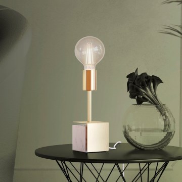 Eglo - Stona lampa 1xE27/40W/230V zlatna/beli mermer