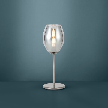 Eglo - Stona lampa 1xE27/60W/230V, crna sa zadimljenim staklom
