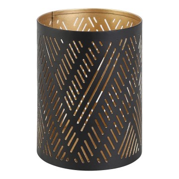 Eglo - Svečnjak 10x7,5 cm crni/zlatni