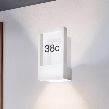 Eglo - Svjetiljka za kućni broj 1xE27/28W/230V, bela, IP44