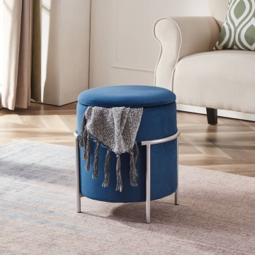 Eglo - Tabure 46x41 cm plava/hrom