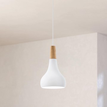 Eglo - viseći luster na sajli 1xE27/60W/230V, prečnik 18 cm, bela