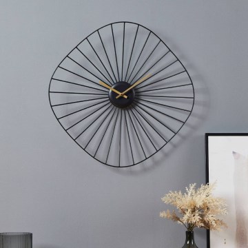 Eglo - Zidni sat 1xAA 50x50 cm crne boje