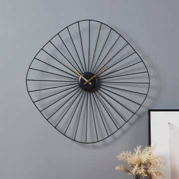 Eglo - Zidni sat 1xAA 60x60 cm crni