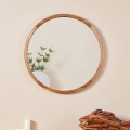 Eglo - Zidno ogledalo Ø 70 cm braon