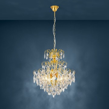 Eglo - Zlatni luster na lancu 5xE14/25W/230V
