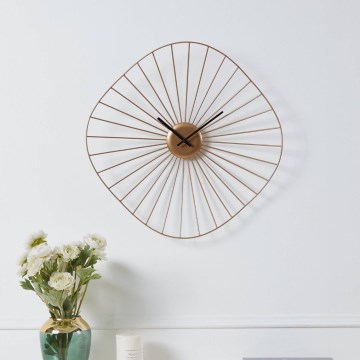 Eglo - Zlatni zidni sat 1xAA 50x50 cm