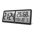ELDONEX ECL-1110-BK - Digitalni zidni sat TimeCheck 4xAA crni