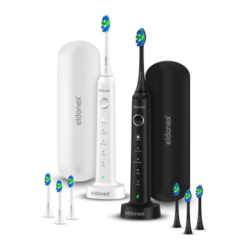 ELDONEX ETB-1010-BW - SET 2x soničnih četkica SonicPro DuoPack IPX7 crna + bela