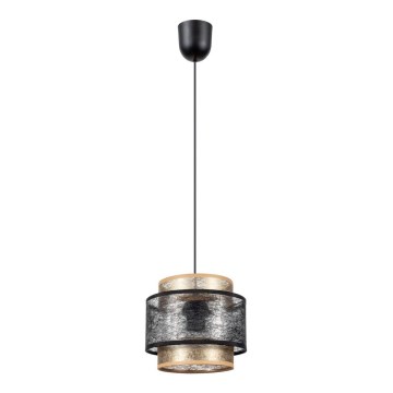 Elegantni luster na sajli GABI 1xE27/60W/230V zlatna/crna, prečnik 20 cm