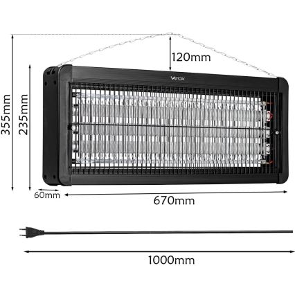 Električni lapač insekata 3x20W/230V 200 m²