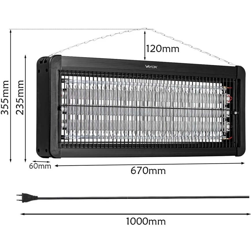 Električni lapač insekata 3x20W/230V 200 m²