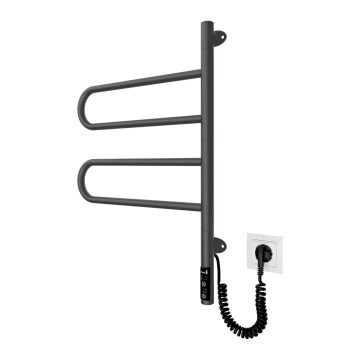 Električni okretni sušač za peškire TRISTAR 75W/230V 60x44,5 cm IP44 inox/crna