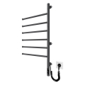 Električni okretni sušač za peškire VEER 80W/230V 82,5x44,5 cm nerđajući čelik/crna